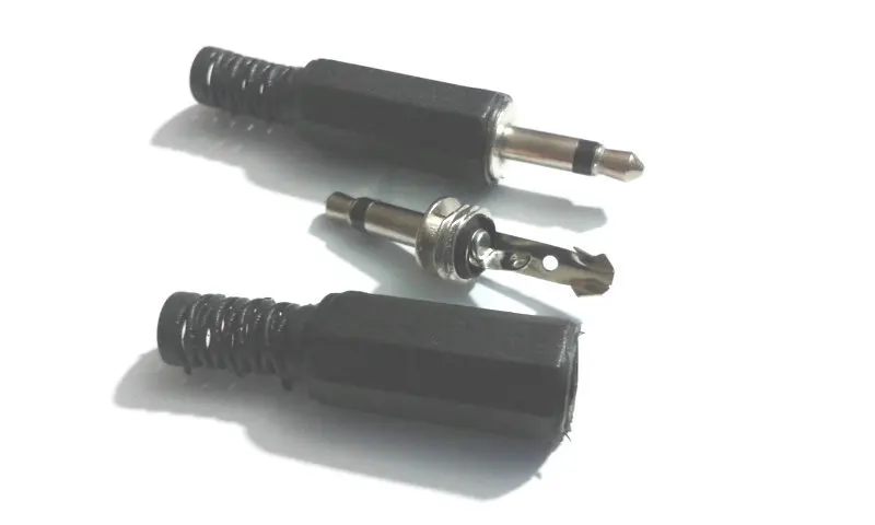 50pcs 3.5 mm MONO Male Plug Metalo Garso Jungties adapteris Litavimo Naujas