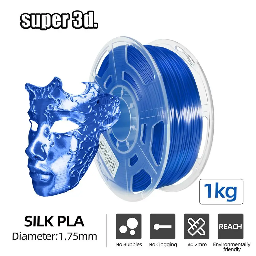 3D Spausdintuvas Gijų PLA/ŠILKO PLA 1KG 1.75 MM Užsienio Sandėlių Spausdinimo Medžiagos plastikinių PLA Plius 3d spausdintuvas 3D rašiklis