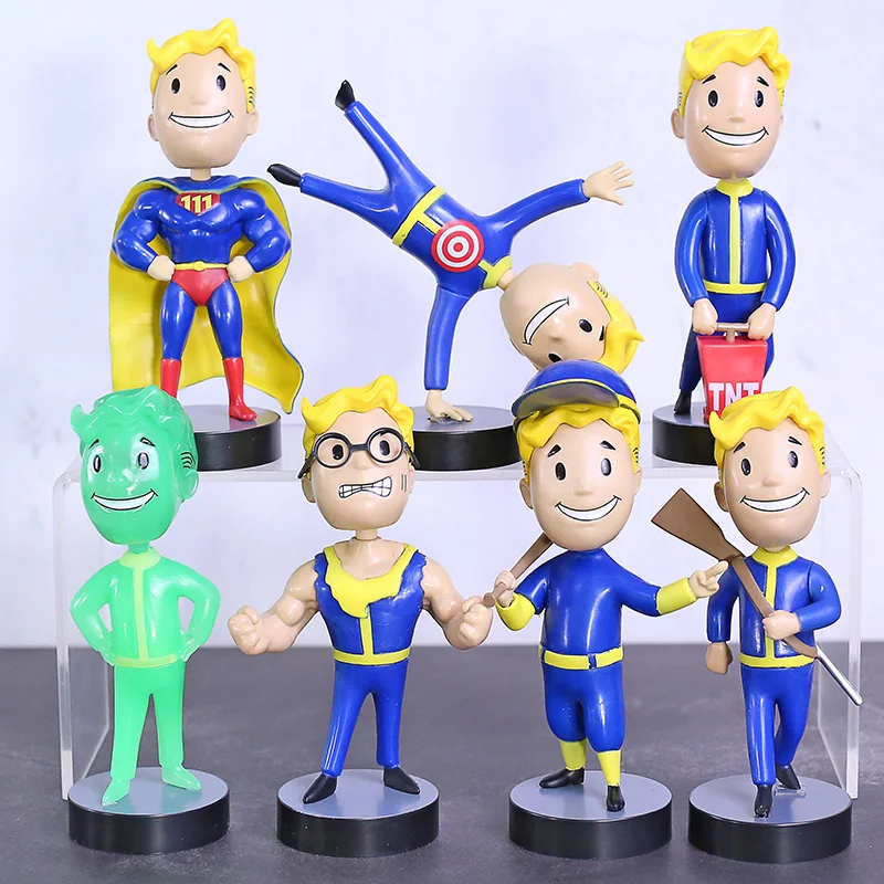 Žaidimas Fallout Vault Boy Radioaktyviųjų Rikošetas Kietumas Nerd Rage PVC Modelis Žaislų Kolekcija Figūrėlės