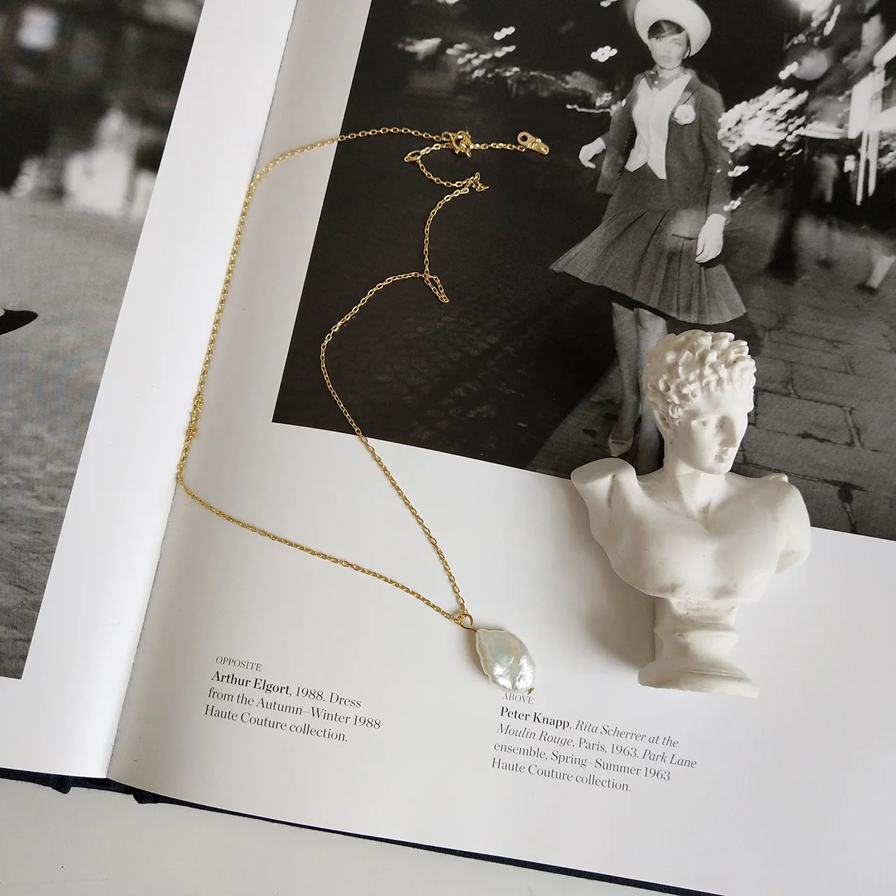 Naujienos Nekilnojamojo 925 Sterlingas Sidabro Baroko Formos Perlų Pakabukas Aukso Karoliai elegantiškas žavesio šalies moterų Minimalistinio fine jewelry