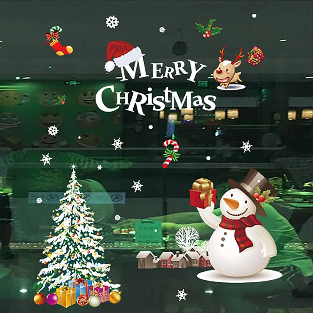 Kalėdų Snaigės Langą Kambario Dekoro Linksmų Kalėdų Sienų Lipdukai Kalėdinis Namų Dekoras Nuimamas Stiklo Suknelė Papuošalai