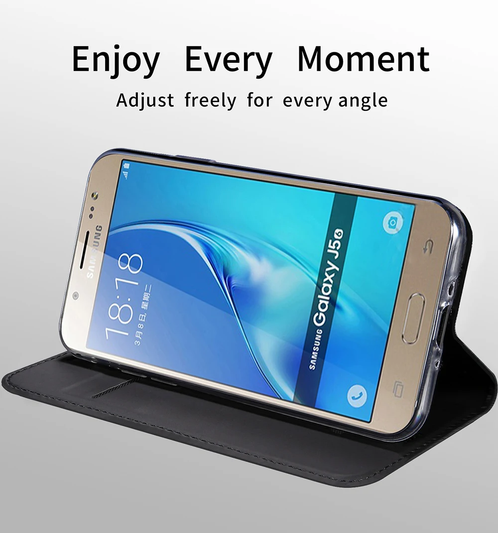 Samsung Galaxy J3 Skyrius 2016 Piniginės Oda Atveju Magnetinio Knyga Kortelės Atramą Apsaugos Samsung Galaxy J5 2016 Dangtis