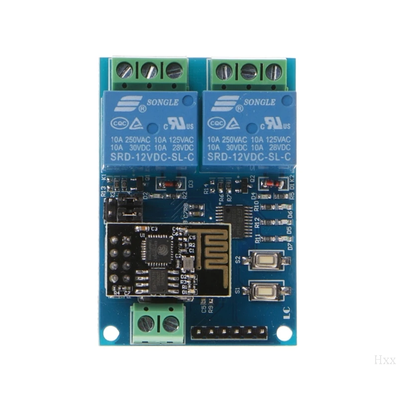 WIFI Relės Modulis ESP8266 DI APP Kontrolierius 2-Kanalu Smart Home 12V Naujas