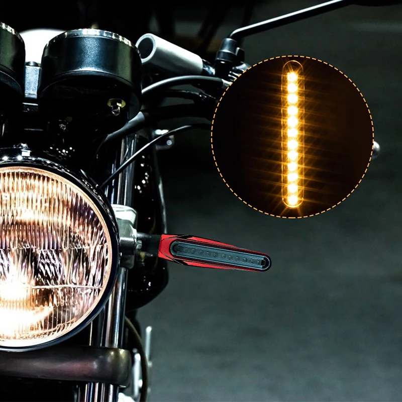 Metalinio Sidabro Motociklo Posūkio Signalo Lemputė Built-in LED Blykste Relay Chip Tekančio Vandens Indikatorių Gintaro Lempos Rodikliai Rodiklis