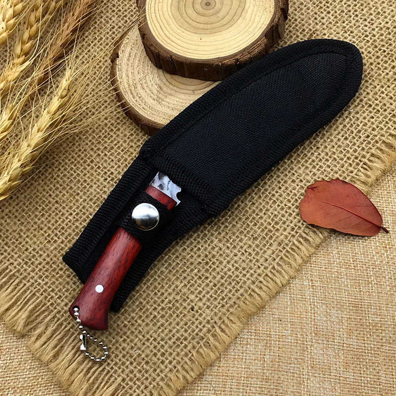 Naujų Mažų medžioklės peilis rankų darbo mini Nepalas stiliaus fiksuotu peiliai lauko priemonė, Kukri edc raudonmedžio rankena messer nemokamas pristatymas