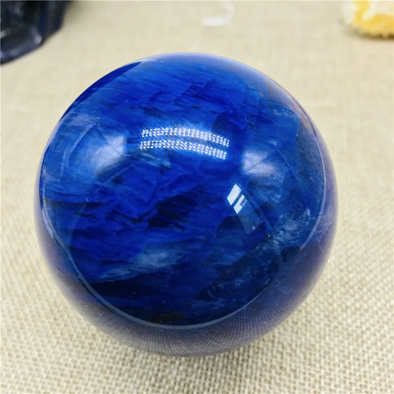 60mm natūralus kvarco kristalų mėlyna lydymosi krištolo rutulį rankdarbių kambarį apdaila