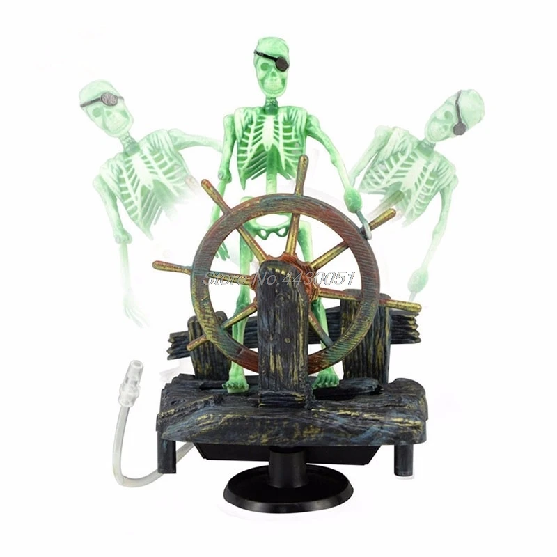 Veiksmas-Akvariumas Ornamentu Skeleto Piratu Kapitonas Žuvų Bakas Kraštovaizdžio Puošmena Naujas Dropshipping