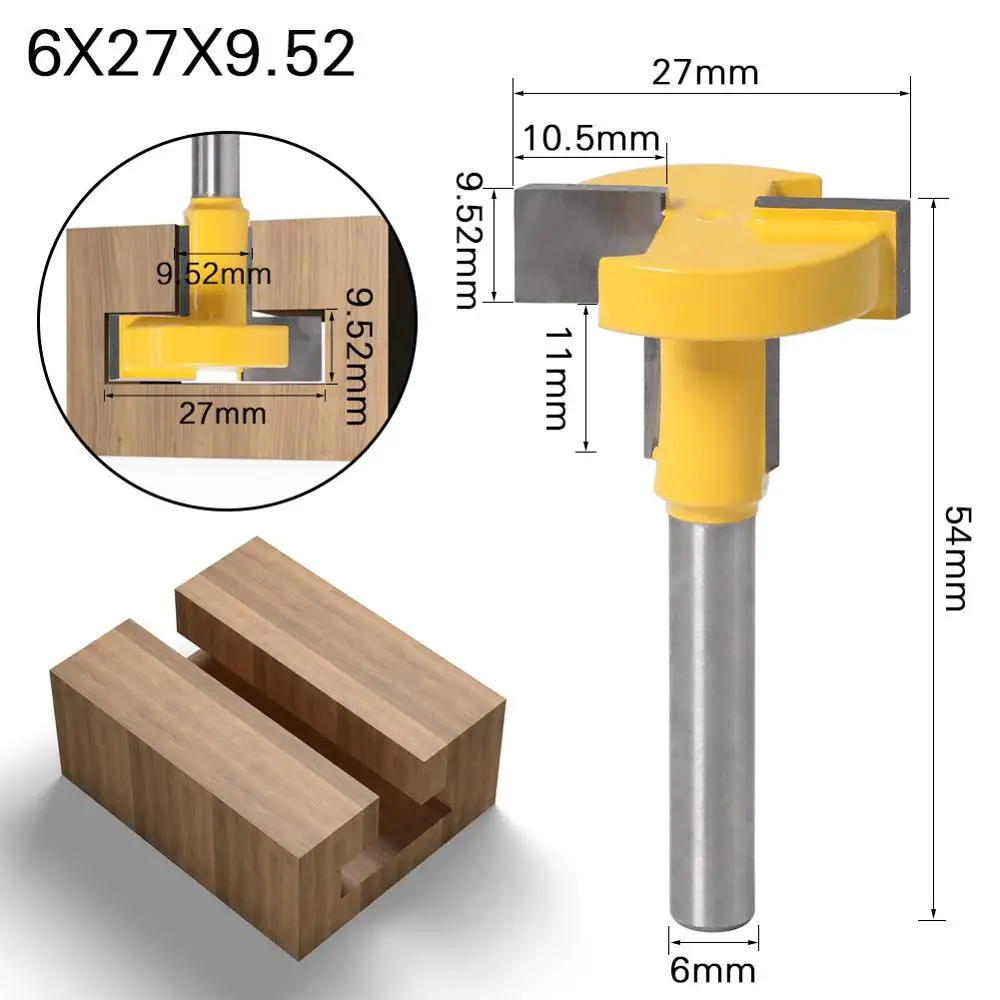 1Pc 6mm strypo T-formos peilis drožimo peilis kablys frezavimo pjovimo medienos rėmo kabo sienos gong peilis medienos frezavimo cutter
