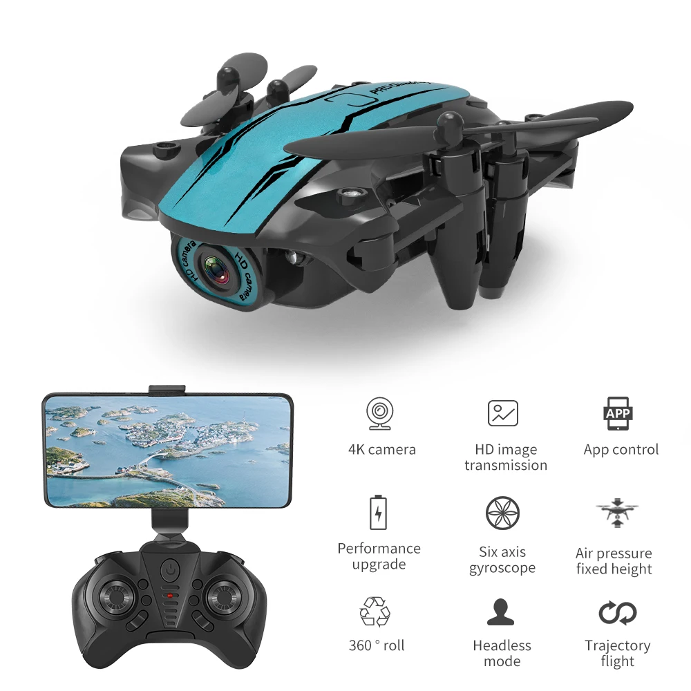2020 Naujas CS02 Mini Drone Plataus Kampo 4K 1080P WiFi FPV Kamera, Drones, Aukštis Laikymo Režimą RC Sulankstomas Quadrotor Drone Žaislą Dovanų