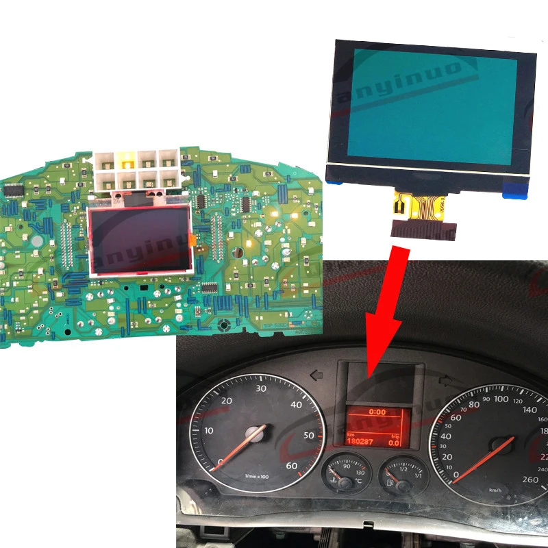 Qianyinuo prietaisų Skydelio LCD Ekranas Volkswagen Golf 5/Golf 6/Touran / Passat, Sagitar ir Skoda LCD priemonės