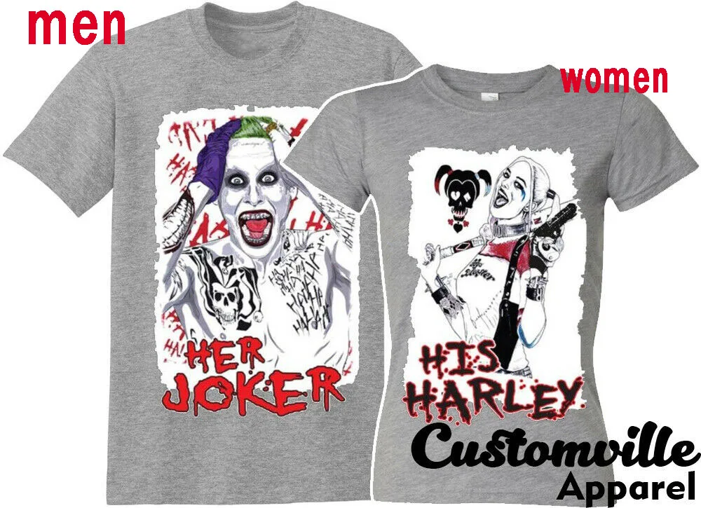 Jos Joker Savo Harley Pora Atitikimo Marškinėliai.Mielas Quinn Jo Autorystė Dovana 2019 Naujos Prekės Pardavimo Medvilnės Trumpomis Rankovėmis Karinės Marškinėliai