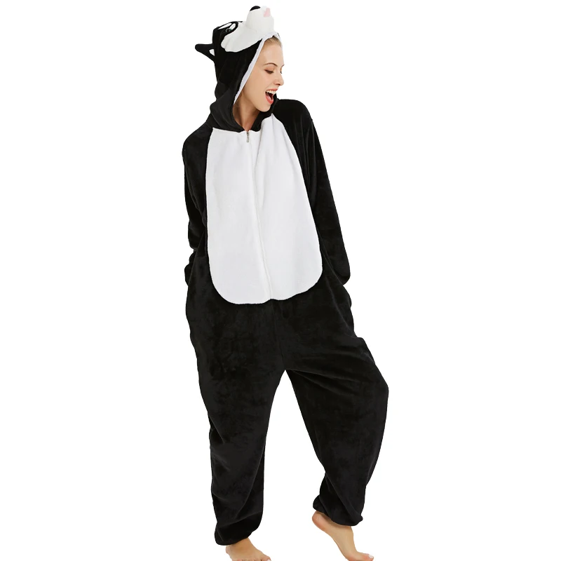 Kigurumi unicornio Pižama Nustatyti Moterų, Vyrų Žiemos Kalėdų Flanelė Suaugusiųjų Gyvūnų Vienaragis Sleepwear Panda Animacinių filmų dygsnio naktiniai drabužiai
