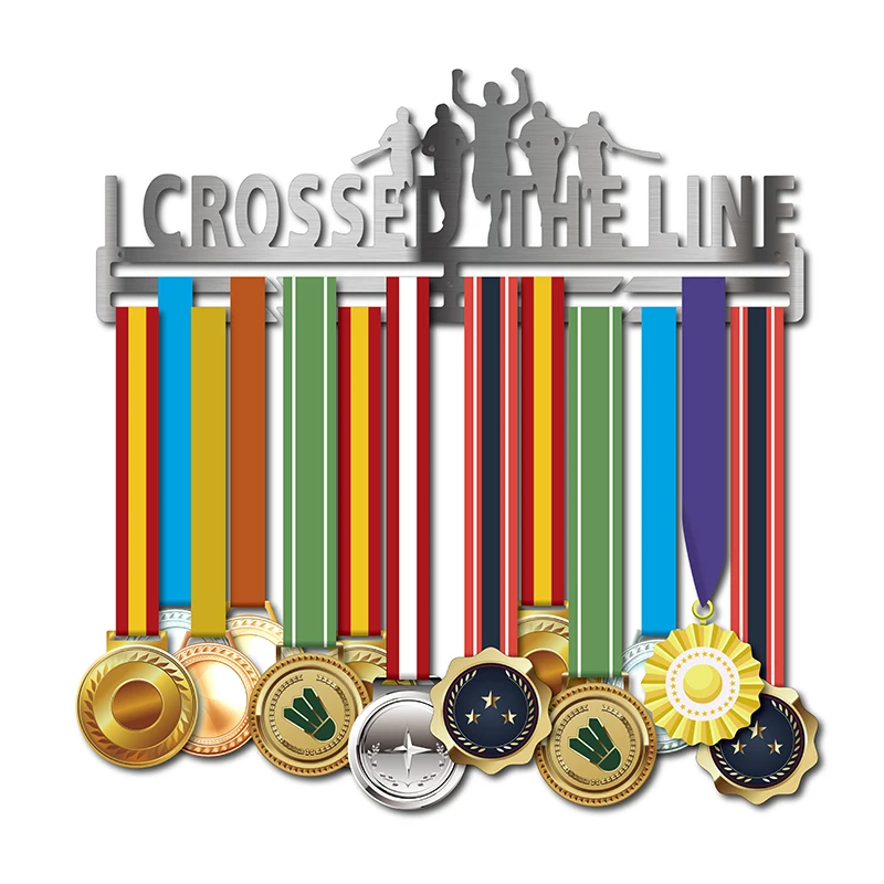 Įkvepiantį medalis pakaba Metalo medalis turėtojas Sporto medalis display rack paspaudę 36 + medaliai