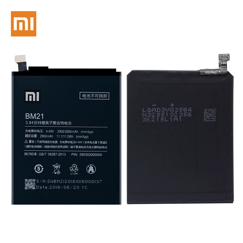 Originalios Baterijos BM21 Už XiaoMi Redmi Pastaba 2900/3000mAh Aukščiausios Kokybės Mobilus Telefonas Batteria Akku +Įrankiai