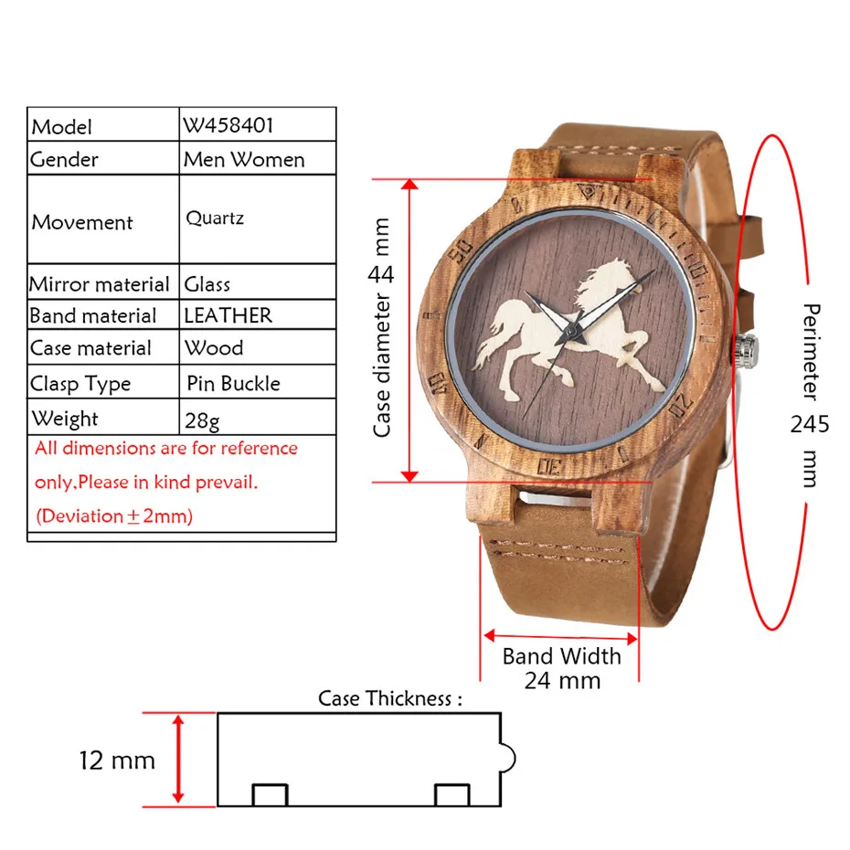 3D Medinio Veikia Arklio Dizaino Vyrų Laikrodžiai Kvarco Judėjimas Royal Rudos spalvos vyriški natūralios Odos Laikrodis reloj masculino Naujas 2019