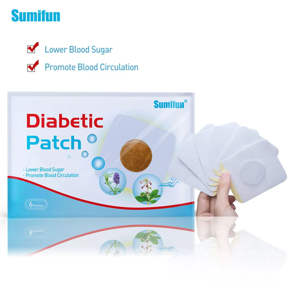 Sumifun 24pcs=4bags cukriniu Diabetu Pleistras Vaistažolių Stabilizuoja Cukraus kiekį Kraujyje sumažinti Kraujo Gliukozės Cukraus Balansas Medicinos Gipso D1790