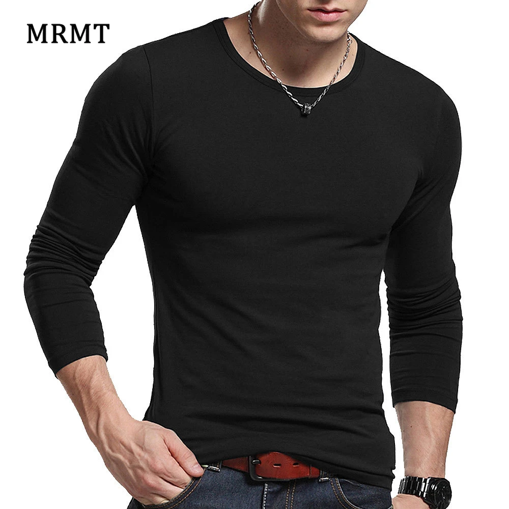 2021 MRMT Vyrų rudens ilgas rankovėmis marškinėliai apvalios apykaklės plonas medvilnės marškinėliai kieto spalvų marškinėliai Nemokamas pristatymas