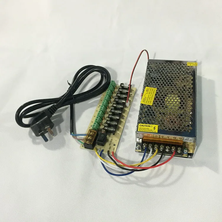 12V DC maitinimo paskirstymo 9-būdas PCB lenta terminalo blokas impulsinis maitinimo šaltinis elektros srovės laidai LED jungiklis 9CH