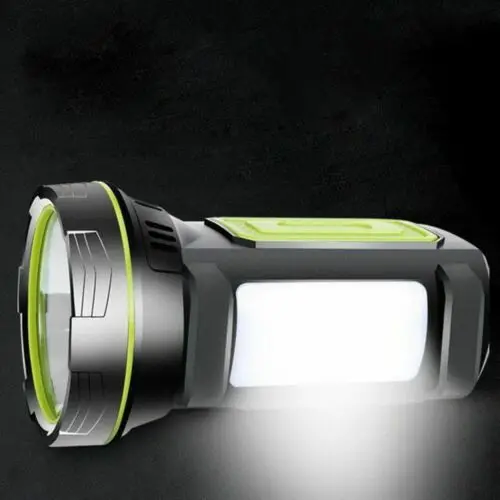 250000LM Super Galingas LED Žibintuvėlis Lanterna COB Įkraunamas Prožektorius Prožektorius 500 m Nuotolio Medžioklės Lempa Su šoniniu Šviesos