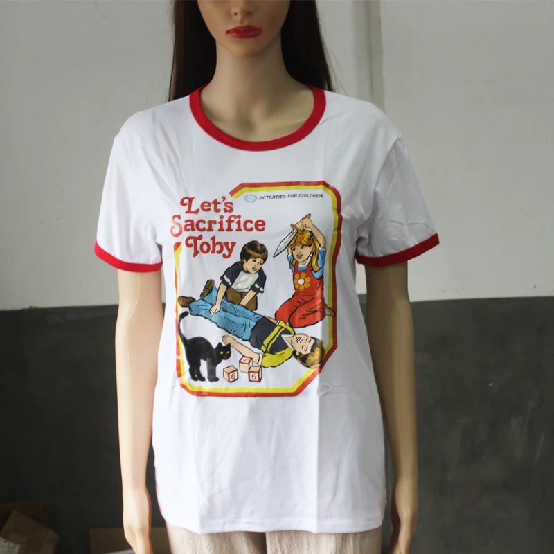 Hillbilly CMK515 Tegul Aukoja Toby Juodosios Katės Moterų Marškinėlius Harajuku Kietas Poliesteris marškinėliai 80s 90s Atsitiktinis Tee Marškinėliai 2019