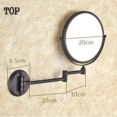 Antikvariniai juoda 8 colių vonios veidrodžiai didinamasis veidrodis su sienos tvirtinimo kosmetikos veidrodis vonios kambariui apšviesti veidrodėliai