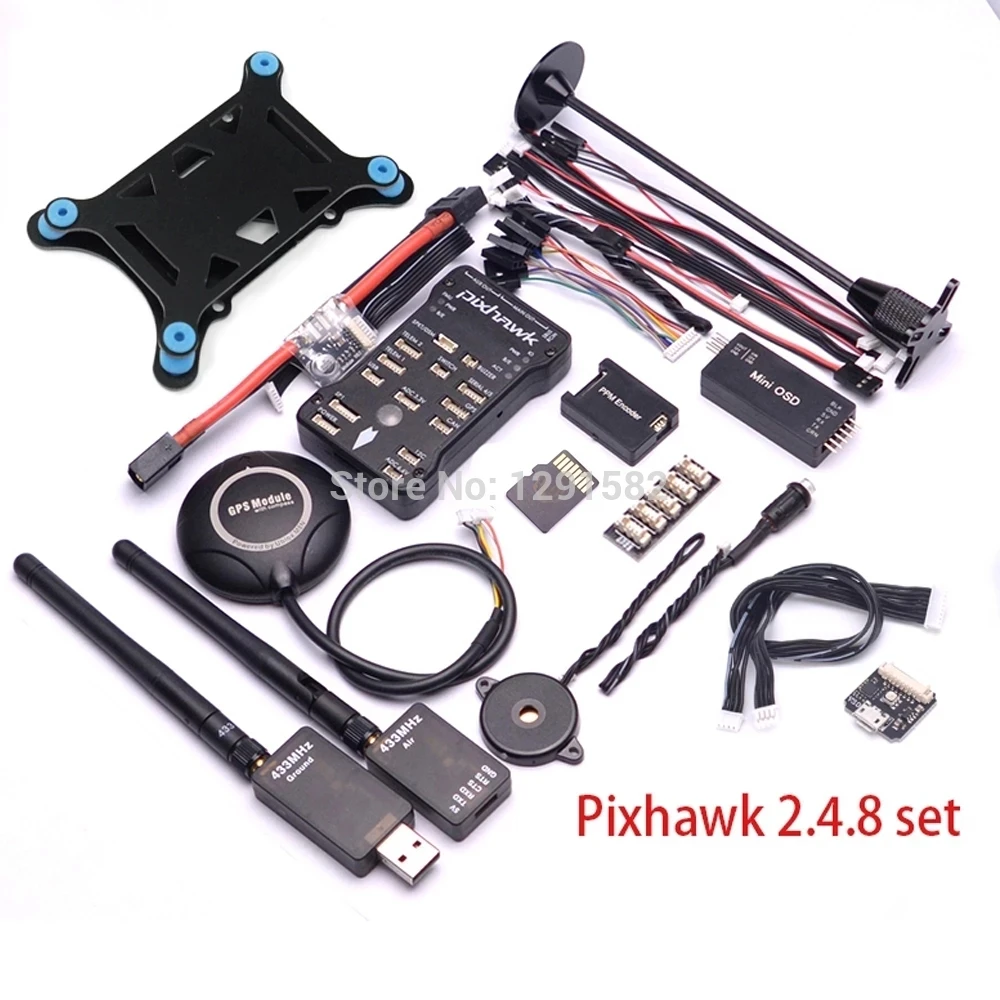 Pixhawk PX4 PIX 2.4.8 32 Bitų Skrydžio duomenų Valdytojas w/ 4G SD Saugos Jungiklis, Sirena M8N GPS Mini OSD PPM RGB I2C 433 100mw Telemetry