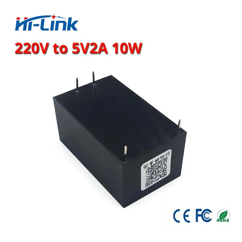 Nemokamas pristatymas 220v 10vnt 5V/ 10W 2A AC DC izoliuotų perjungimo žingsnis žemyn maitinimo modulis AC DC konverteris HLK-10M05
