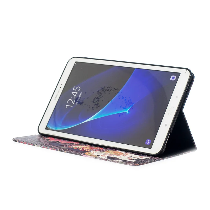 3D Spalvinga Spausdinti PU Odinis dėklas, Skirtas Samsung Galaxy Tab 10.1 colių 2016 SM-T580 T585 T580 T585N Smart tablet atveju+filmas+rašiklis