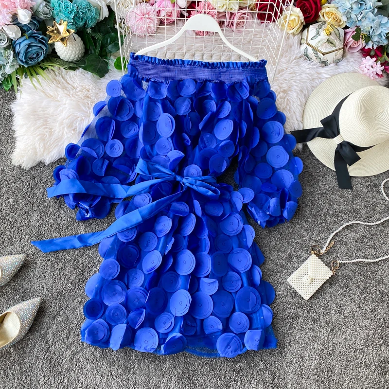 2021 m. Pavasarį Seksualus off peties suknelės tvarstis trumpą Suknelę vasaros gėlių Šalies atsitiktinis Moterų paplūdimio atostogų-line elegantiška suknelė