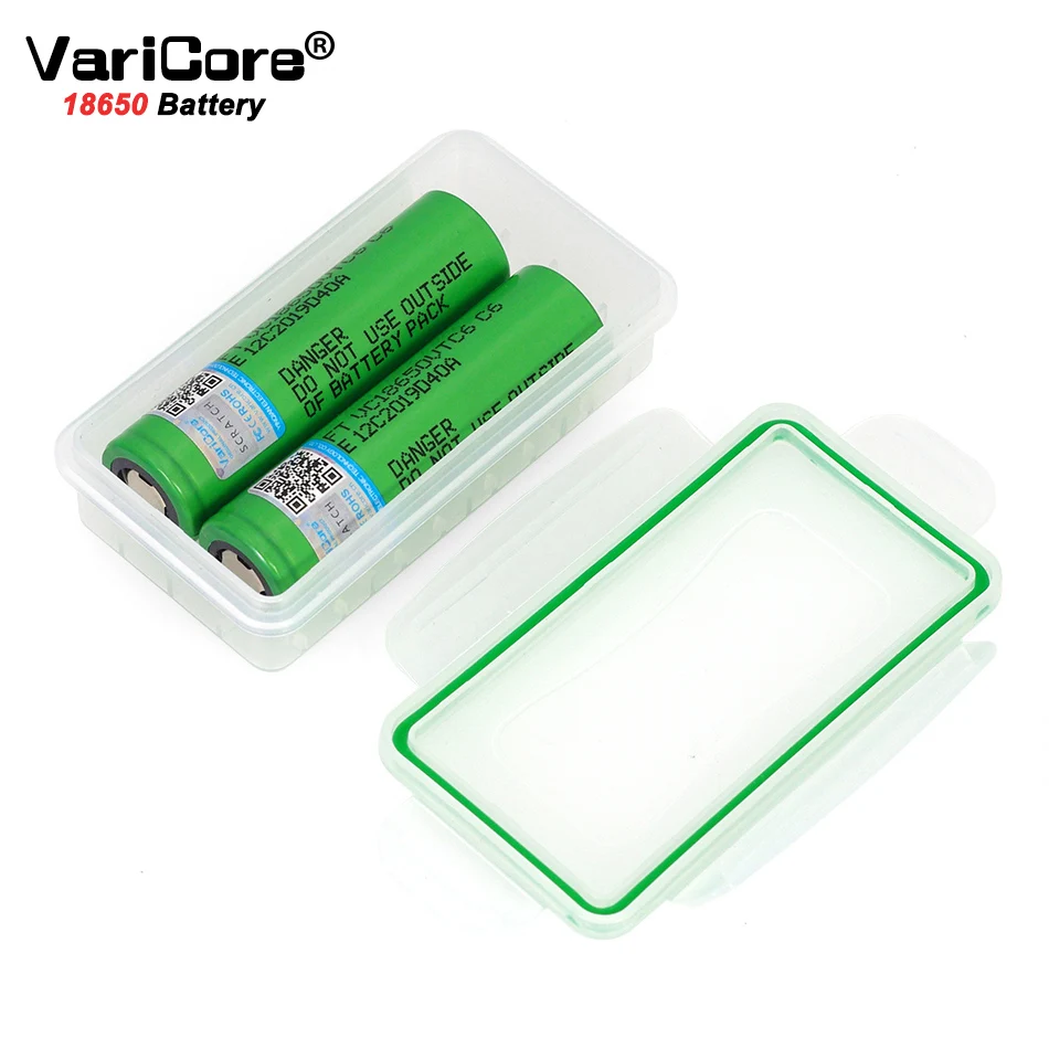 2VNT/DAUG VariCore VTC6 3.7 V 3000mAh 18650 Li-ion Baterija 30A biudžeto Įvykdymo patvirtinimo US18650VTC6 E-cigarečių baterijas+Laikymo Dėžutė