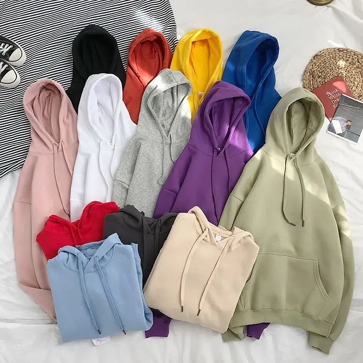 14-spalvos kieta hoodie žiemos sustorėjimas, negabaritinių moterų palaidinukė su gobtuvu, kišenėmis prarasti šilumą ir aksomo moterų hoodie su