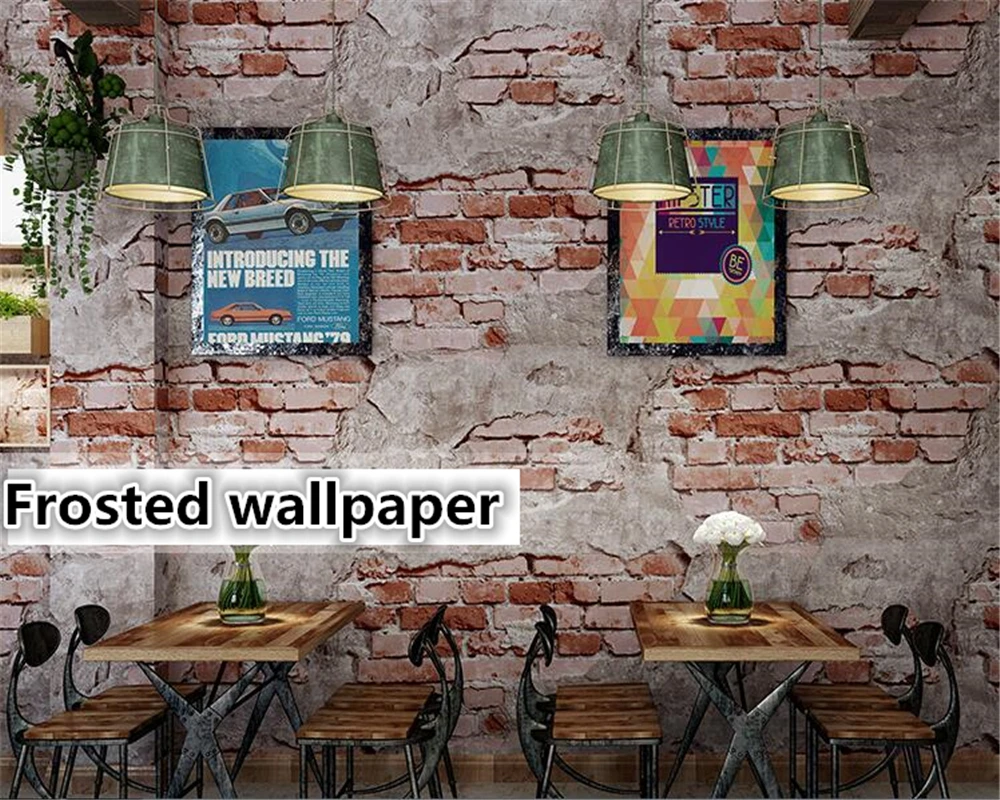 Beibehang tapetų sienos, 3 d Retro Vintage Žalia 3d tapetai Cemento Plytų Sienos, Pramoninės Vėjo Kaimiškas Fono Sienos Popieriaus