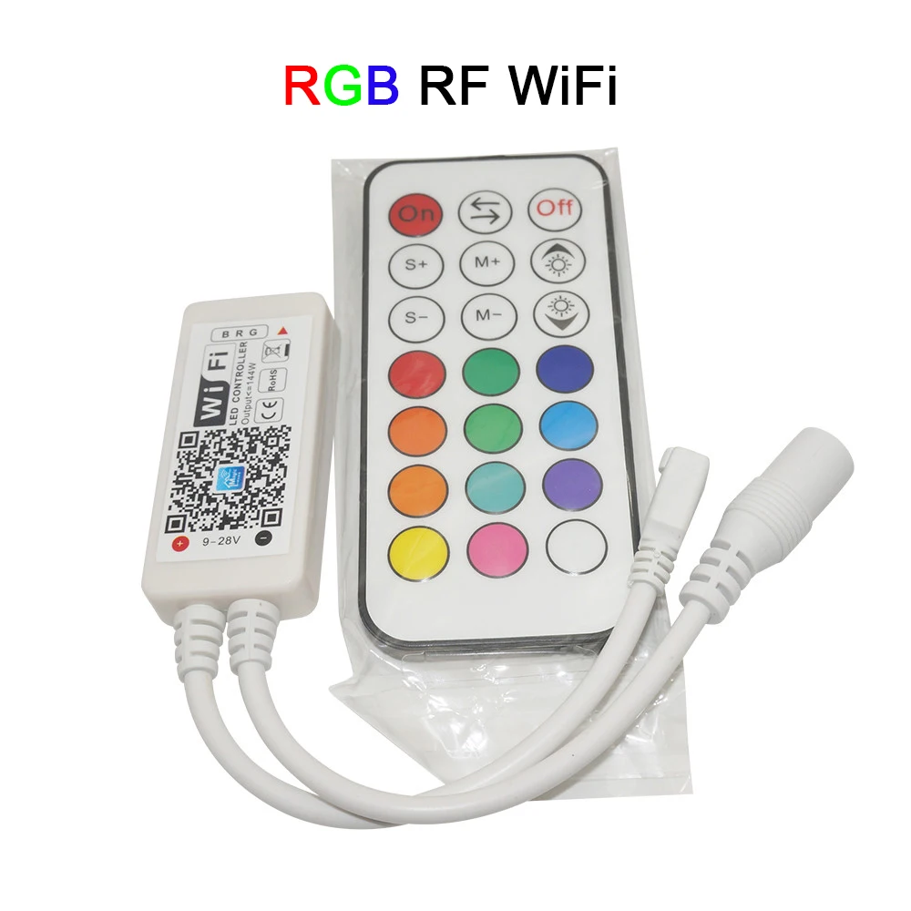 LED RGB / RGBW Valdytojas Mini Wireless WIFI RF Nuotolinio Valdymo IOS/Android išmanusis Telefonas už RGBCW/RGBWW RGB LED Juostelės,DC12-24V