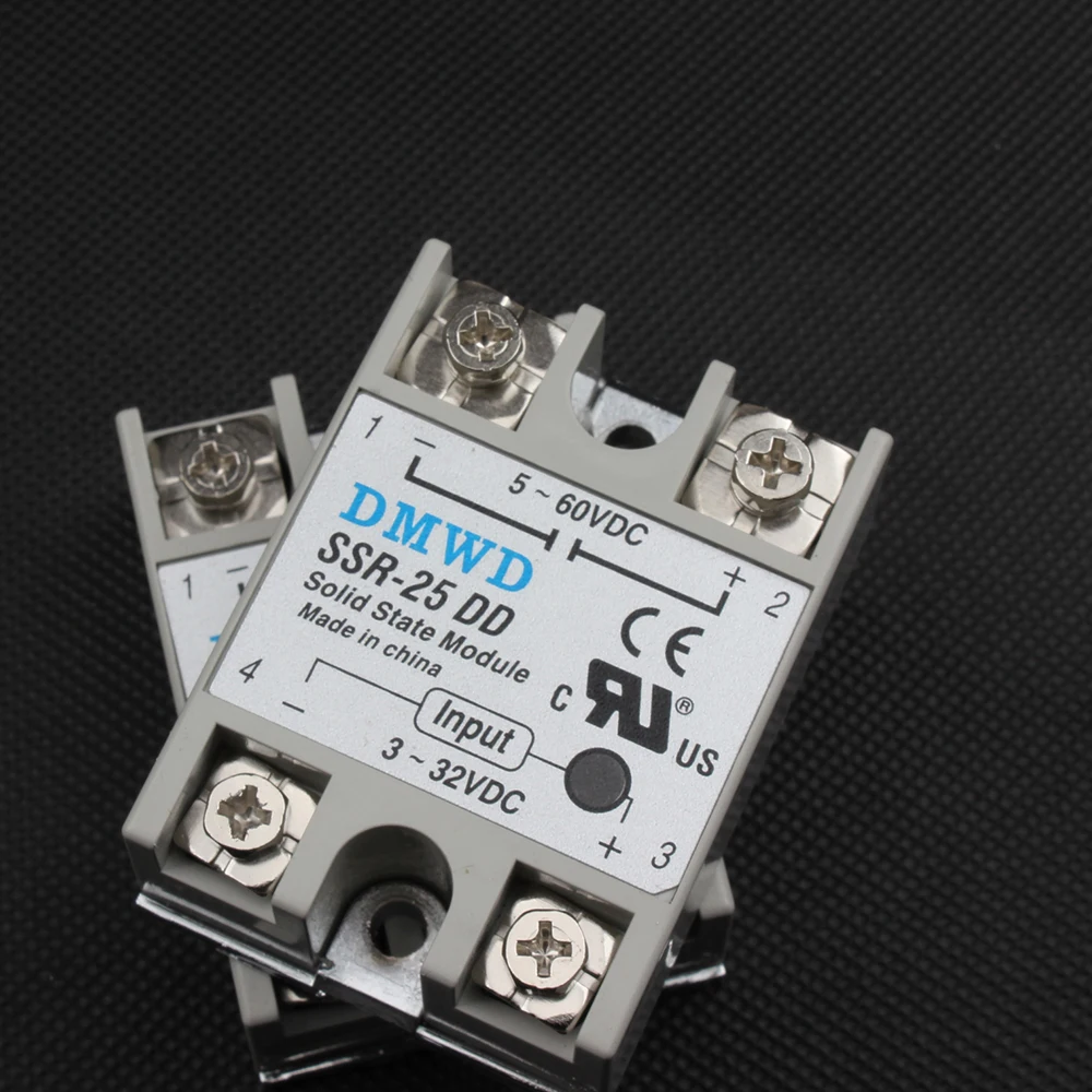 TOP BRAND DMWD solid state relay SSR-25DD 25A iš tikrųjų 3-32 DC 5-60 DC SSR 25DD solid state relay