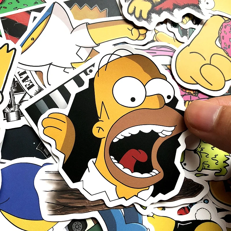 100 VNT nekartoti Simpson Animacinių filmų Doddle Vandeniui Lipdukas Bagažo Automobilių Guaitar Skate Telefonas, Nešiojamas kompiuteris, Dviratis Moto Lipdukai