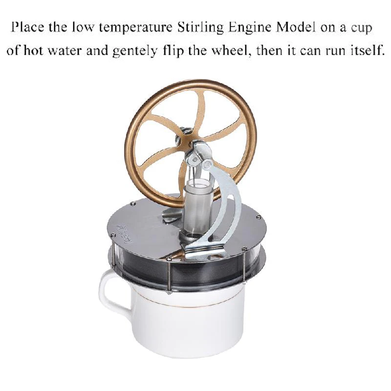 Temperatūros Skirtumas Mašina Stirlingo Variklio Žemos Temperatūros Modelis Karšto Garo Mokslo Eksperimentas Švietimo Mokymo Priemonė 