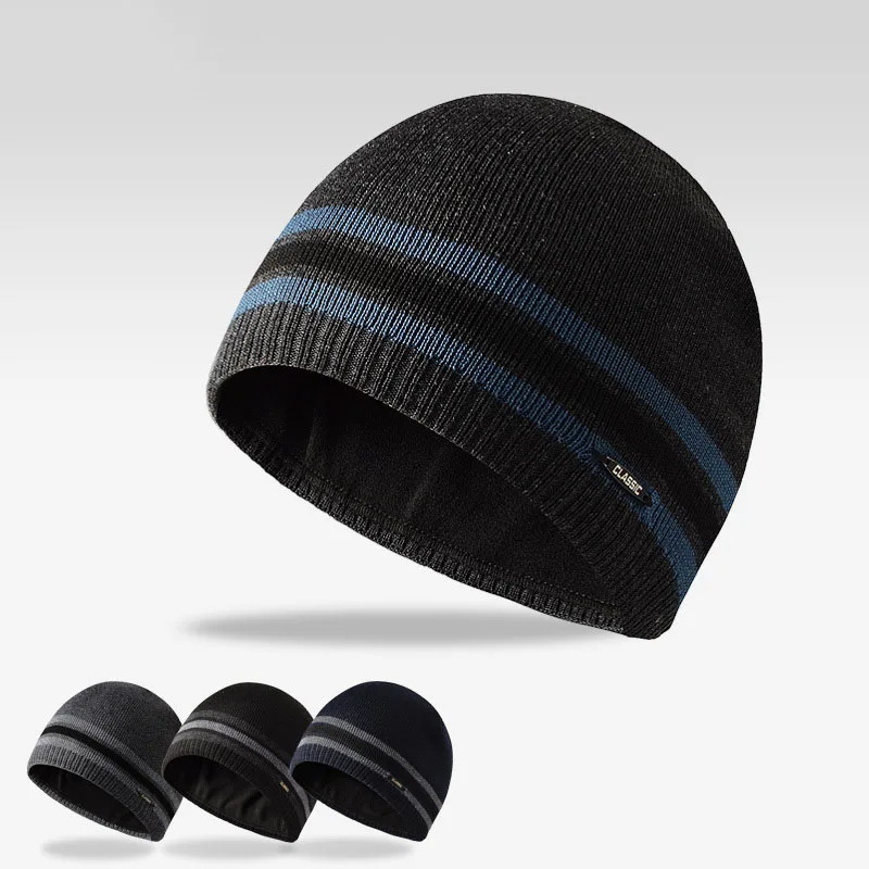 CAMOLAND Žiemos Plius Vilnos Beanies Vyrų Moterų Mados Dryžuotas Kalpokių Šilta Megzta kepurė Vyrų Sporto Apsidraudimo Kepurės
