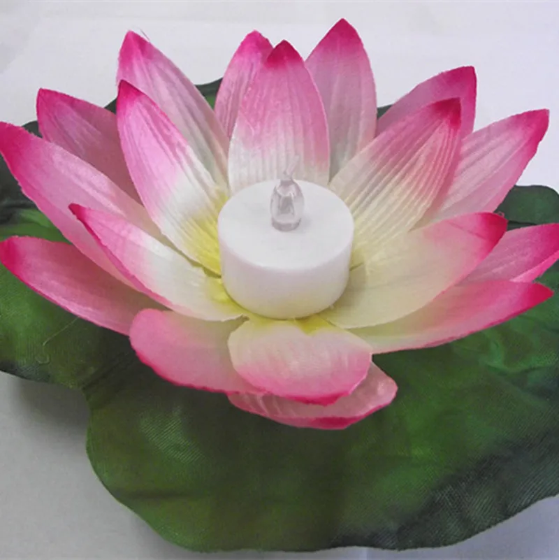 10vnt Pakeisti Spalvą Elektroninių Lotus Žibintų Šviesos Plūduriuojantis Baseinas Papuošalai Naktį Šviesos diodų (LED Šviesos Lauko Flameless Žvakės