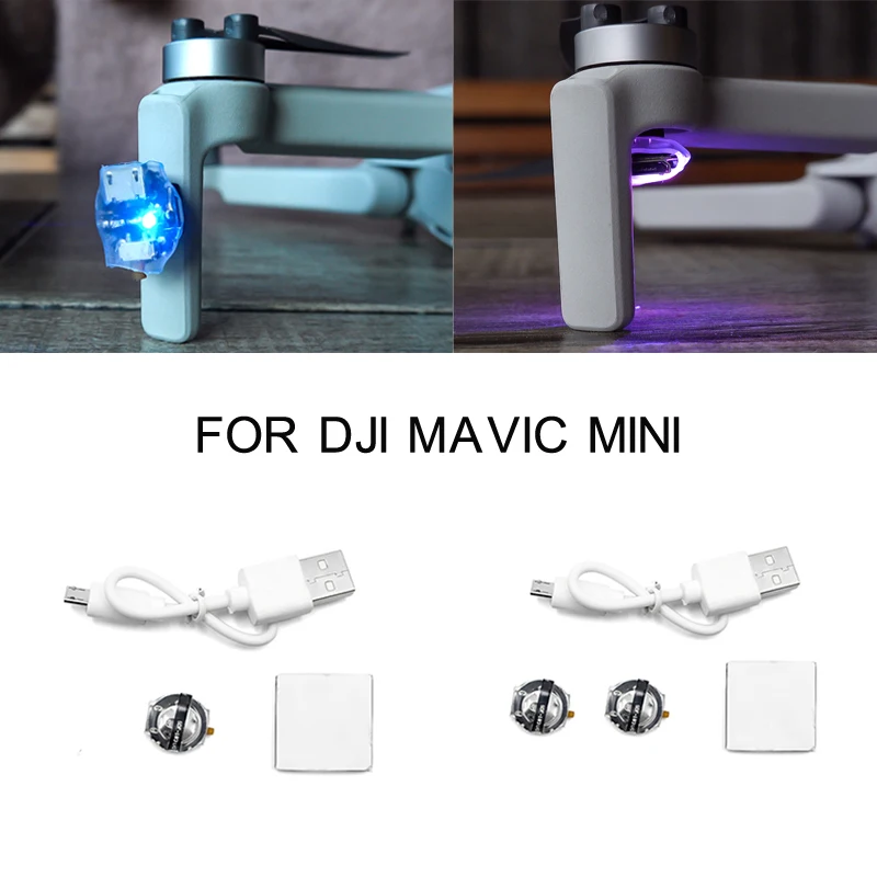 Įkraunamas Mini Naktį Plaukioja Signalo Lemputė LED Flash Šviesos Navigacijos Šviesos Su Baterija DJI Mavic Mini/2 Oro