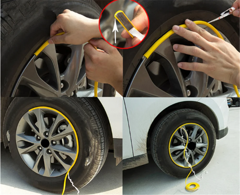 Auto populiarus ratlankio apsauga automobilių padangų dekoratyvinės juostelės 