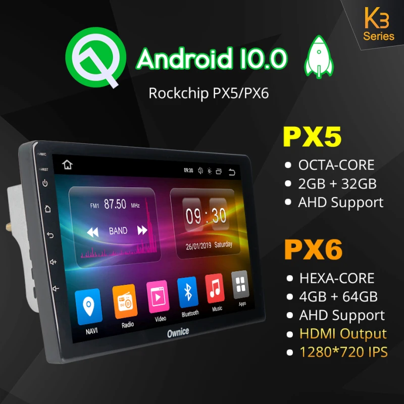 6G+128G Ownice Android 10.0 Octa 8 Core Car DVD GPS Navi 