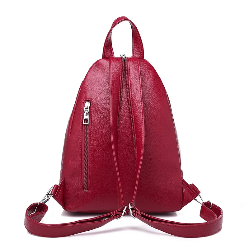 NIGEDU Grandinės kutas Moterims, Kuprinės, mažos Minkštos PU odos moterų pečių maišą Mergina Krūtinės maišelį kelionių kuprinė dizaino Kuprinė Raudona