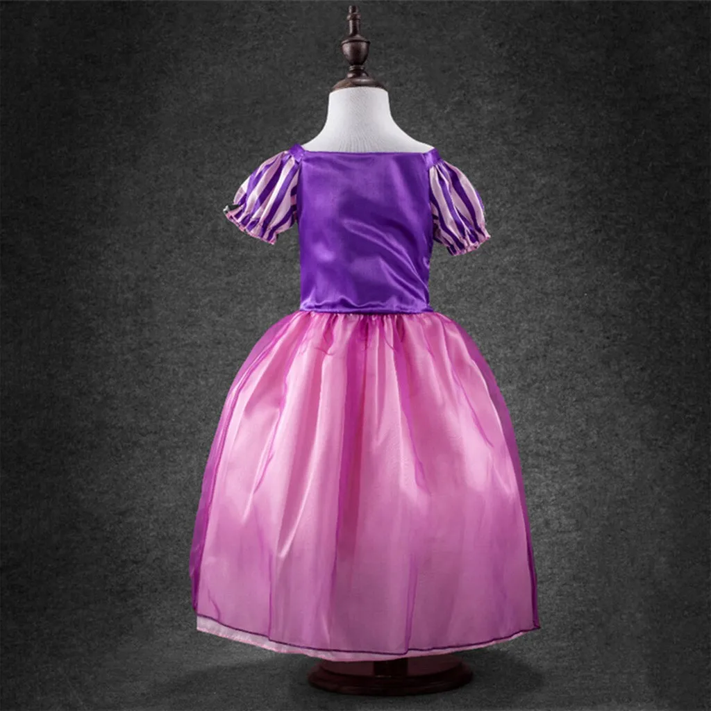 Nauja vaikų vaikų mergaičių suknelė kūdikiui dryžuotas spausdinti princesė bling kostiumas šalis tutu suknelė princesė kostiumas платье 40*