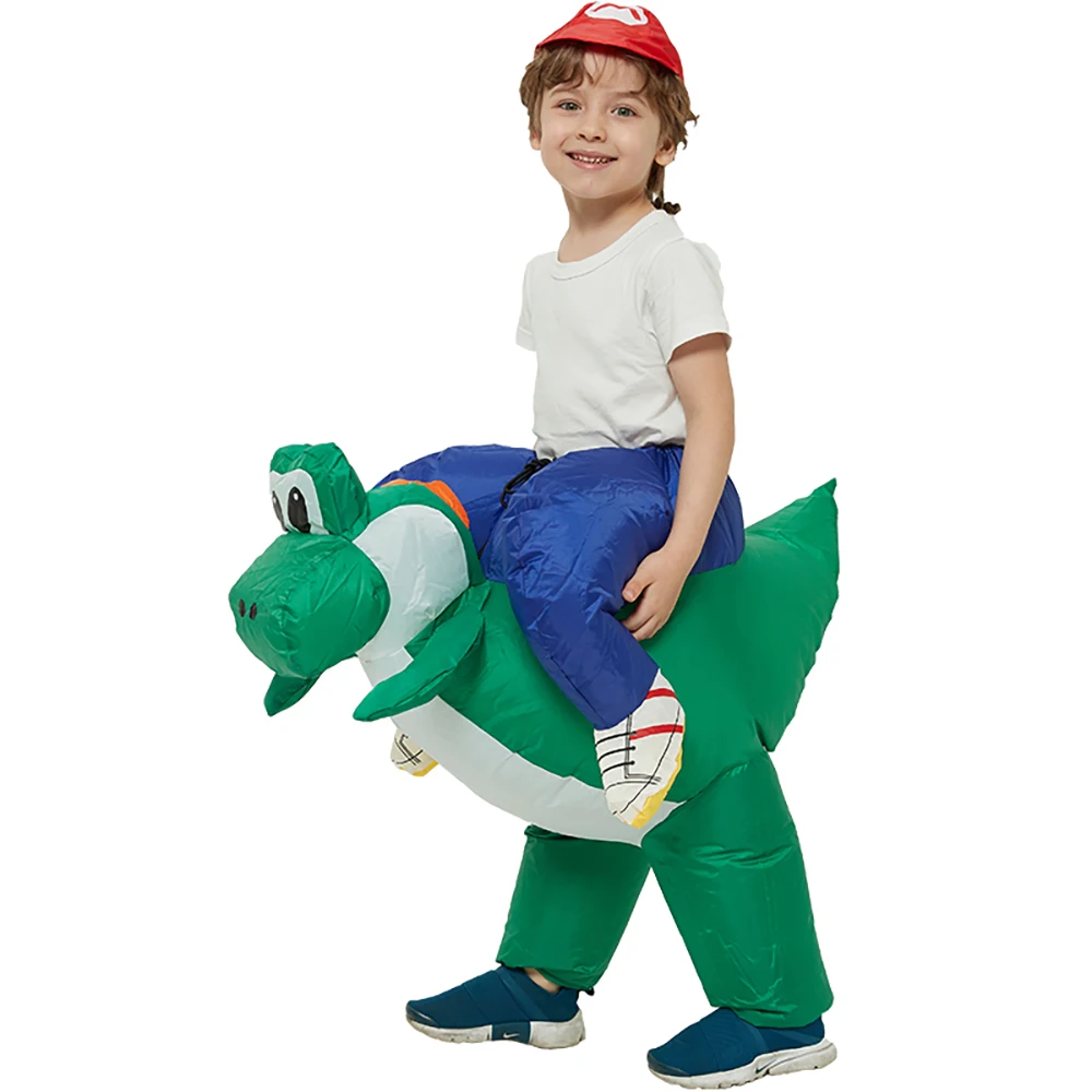 Suaugę Vaikai Pripučiamas Kostiumas Helovinas Dinozaurų Cosplay Fancy Dress Susprogdinti Mario Brothers Jojimo Yoshi Karnavaliniai Kostiumai