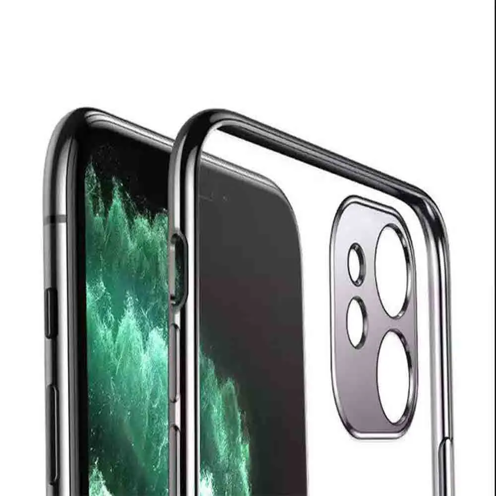 Skaidrus Kamera Bauda Skylę Apkalos Minkštos TPU Case For iPhone 12 11 Pro XS Max XR X 6 7 8 Plus SE oro Pagalvė Anti-Drop Dangtis