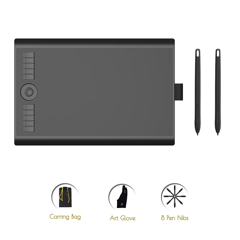 GAOMON M10K2018 Versija su Dviem Baterija-Nemokamai Pen 8192 Slėgio Menininkas Digital Graphic Tablet Piešimo & elektroninės Rašymo