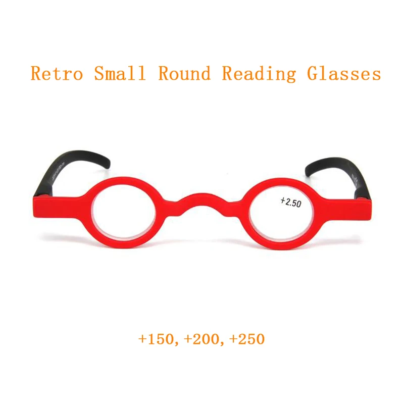 Retro Mažas Apvalus Rėmo Akiniai Skaitymui, Moterims, Vyrams, Mini Presbyopia Akinių Vyras Akiniai didinamasis stiklas +1.5,+2.0,+2.5