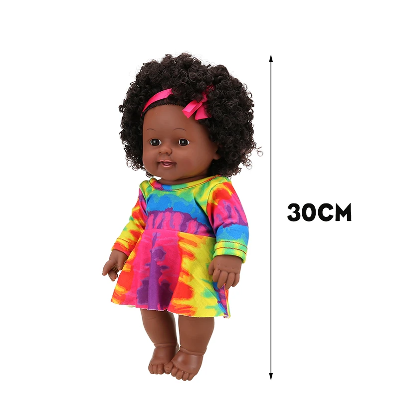 Juoda Lėlė Afrikos Mergina Baby Doll Geriausia Dovana Žaislas Su drabužiais 3-6 Metų amžiaus Vaikams, Žaislas-Geriausia Dovana Kalėdų Dovanos 30/35CM