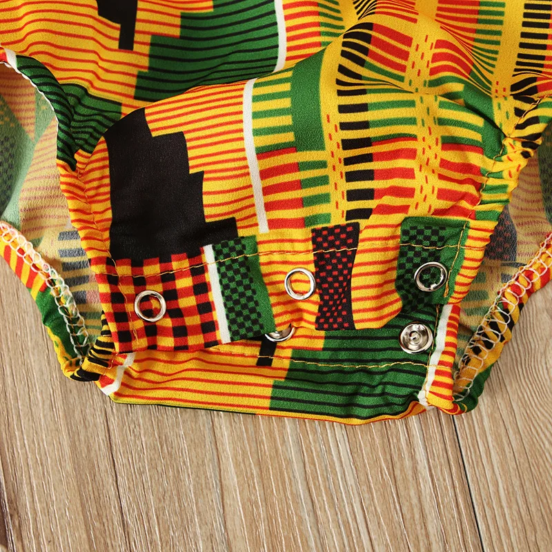 2019 naują atvykimo vasaros elegent mados stilius afrikos maži vaikai jumpsuit S-XL