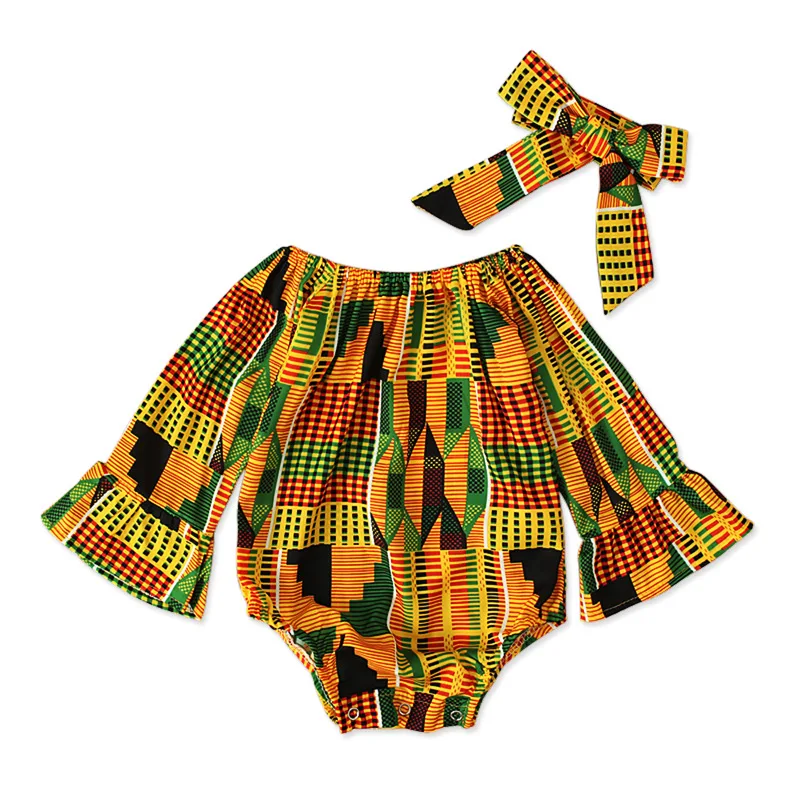 2019 naują atvykimo vasaros elegent mados stilius afrikos maži vaikai jumpsuit S-XL
